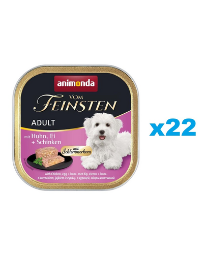 ANIMONDA Vom Feinsten Adult kurczak, jaja i szynka 22x150g