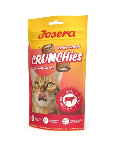 JOSERA Crunchies Beef 60 g recompense crocante pentru pisici, cu vita