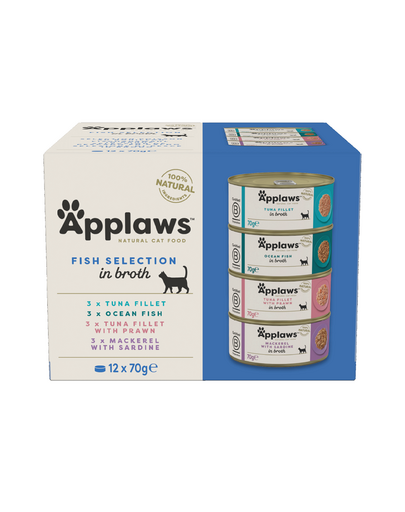 APPLAWS Cat Multipack Fish Collection hrană umedă pentru pisici 12 x 70g