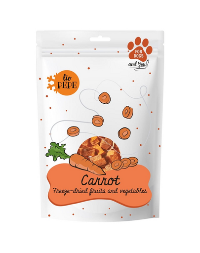PAKA ZWIERZAKA PEPE Legume liofilizate morcov pentru câini 25 g