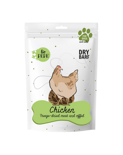 PAKA ZWIERZAKA PEPE Carne liofilizată inimi de pui 60 g