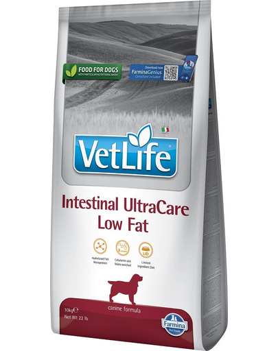 FARMINA Vet Life Dog Intestinal Ultra Care Low Fat 10 kg hrana dietetica pentru caini cu probleme intestinale