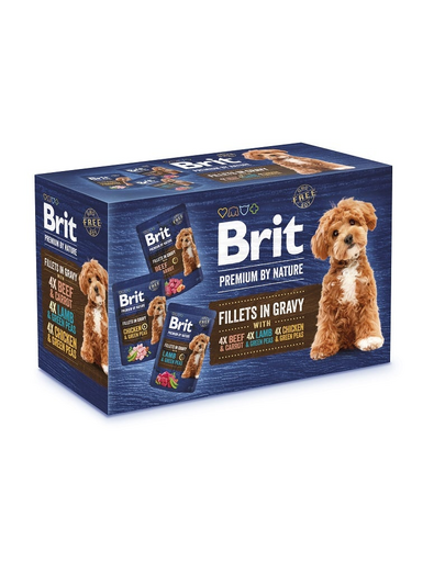 BRIT Premium by Nature câini adulți fileuri în sos Multipack 12x85g