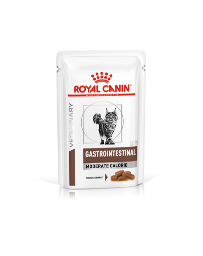 ROYAL CANIN Cat Gastro Intestinal Moderate Calorie 24 x 85 g mokra karma dla kotów z zaburzeniami żołądkowo-jelitowymi, z tendencją do nadwagi