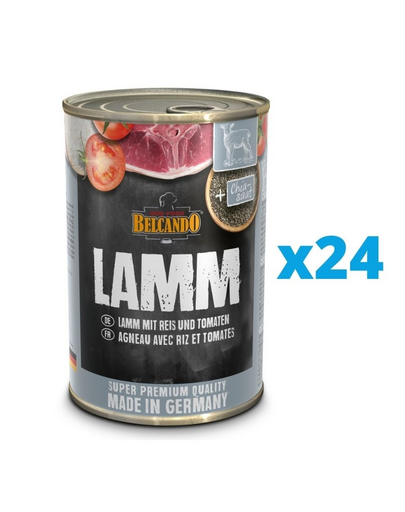 BELCANDO Super Premium Jagnięcina, ryż i pomidor 24x400 g mokra karma dla psa