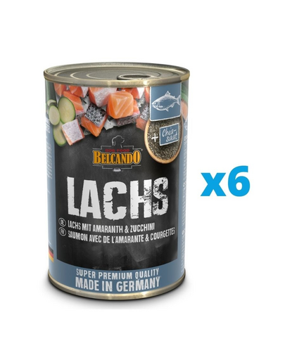 BELCANDO Super Premium Łosoś i amarantus 6x400 g mokra karma dla psa