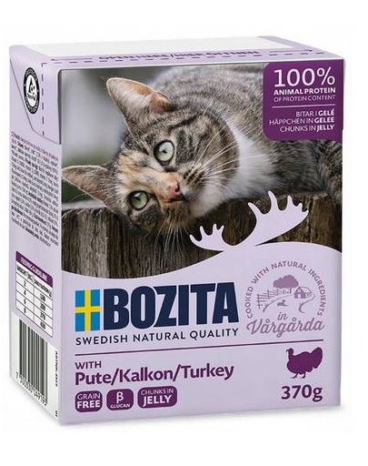 BOZITA Kawałeczki mięsa w galaretce z indykiem 16x370 g
