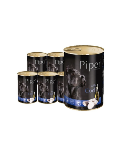 DOLINA NOTECI PIPER z dorszem mokra karma dla dorosłych psów 12x800 g
