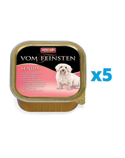 ANIMONDA Vom Feinsten Senior zestaw z sercem indyczym 5 x 150 g