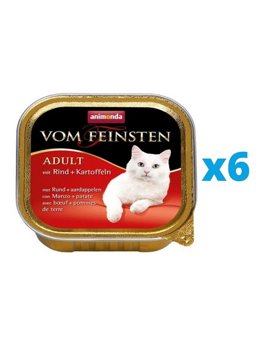 ANIMONDA Vom Feinsten Menu zestaw z wołowiną z ziemniakami 6 x 100 g