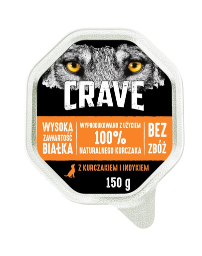 Paszteciki w tacce dla psa z kurczakiem i indykiem 150 g x 14