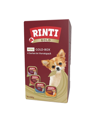 RINTI Gold Mini Multibox 8x100 g hrană câini adulți de talie mică
