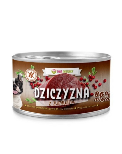 Dziczyzna z żurawiną 410 g mokra karma dla psa