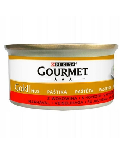 Gold Mus z wołowiną 24x85g mokra karma dla kotów