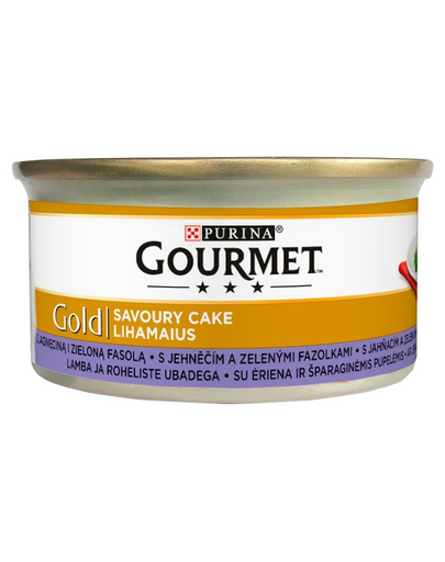 GOURMET Gold Savoury Cake Z Jagnięciną i Zieloną Fasolką 24 x 85 g