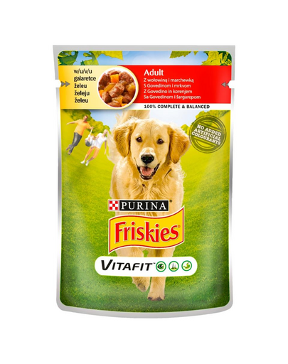 Vitafit Adult z wołowiną i marchewką 20x100g mokra karma dla dorosłych psów