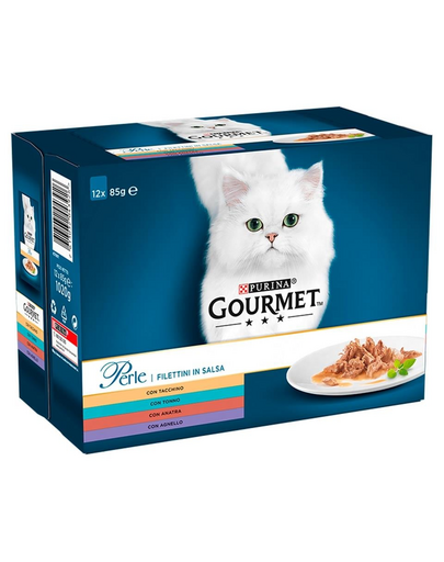 Perle Kolekcja Mini Filecików w sosie 12x85g mokra karma dla kotów