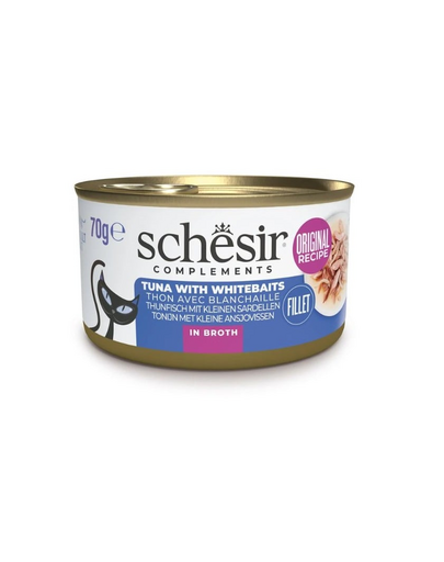 SCHESIR Ton cu sprot în bulion 70 g conservă pisici