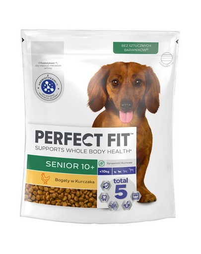 PERFECT FIT Senior 10+ cu pui hrana pentru caini seniori talie mica 825 g