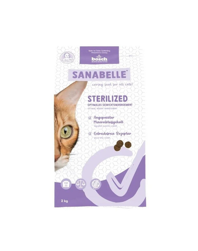 SANABELLE Sterilized 2 kg hrană pentru pisici sterilizate
