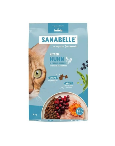 SANABELLE Kitten 8 kg hrană cu pui pentru pisoi și pisici gestante și lactante