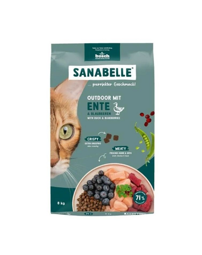 SANABELLE Outdoor Rață 8 kg hrană pentru pisici de exterior