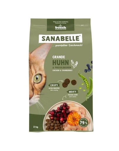 SANABELLE Grande cu pui 2 kg hrana pisici de rase mari