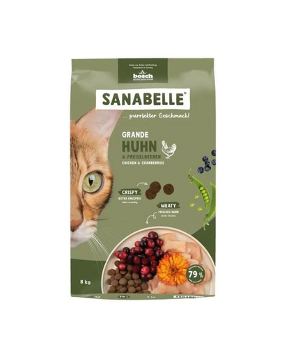 SANABELLE Grande hrană uscată pisici mari cu pui 8 kg