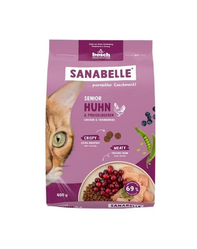 SANABELLE Senior 400 g hrană cu pui pentru pisici adulte și bătrâne