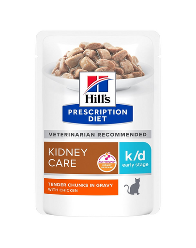 HILL&#039;S Prescription Diet Feline k/d Kidney Care Early Stage cu pui 48x85 g