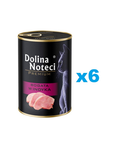 DOLINA NOTECI Premium Bogată în curcan 6x400 g hrană pisică