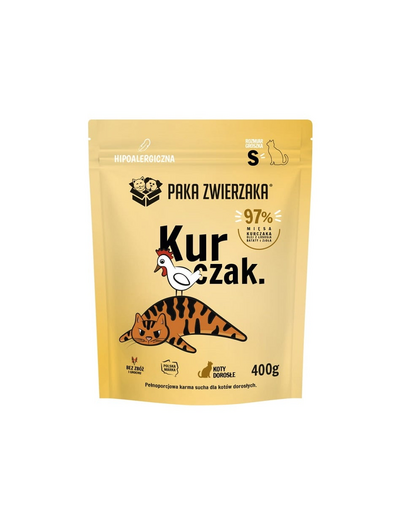 PAKA ZWIERZAKA Hrană uscată cu pui pentru pisici 400 g