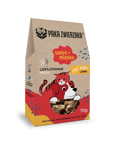 PAKA ZWIERZAKA Carne pură de lamă 70 g carne liofilizată pentru câini și pisici