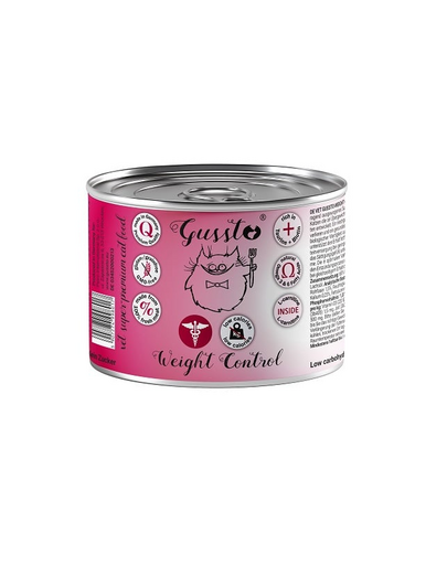 GUSSTO Vet Weight Control 200 g hrană dietetică pisici
