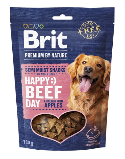 BRIT Semi-moist Snack vită și mere 180g gustare câini
