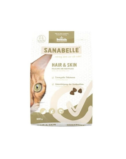 SANABELLE Hair&amp;Skin hrană uscată pentru pisici adulte, 400 g