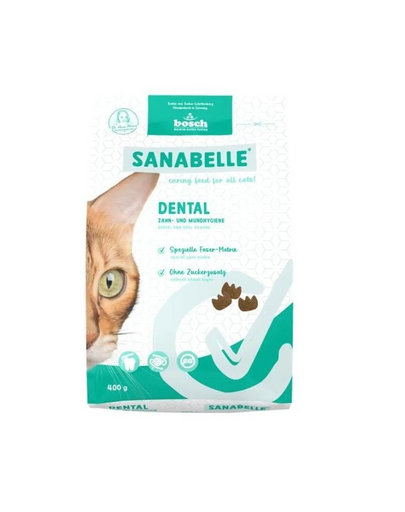 SANABELLE Dental 400 g hrană pentru pisici care susține îngrijirea dentară