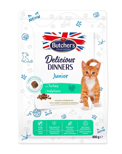 BUTCHER'S Functional Cat Kitten dla kociąt z indykiem 800 g