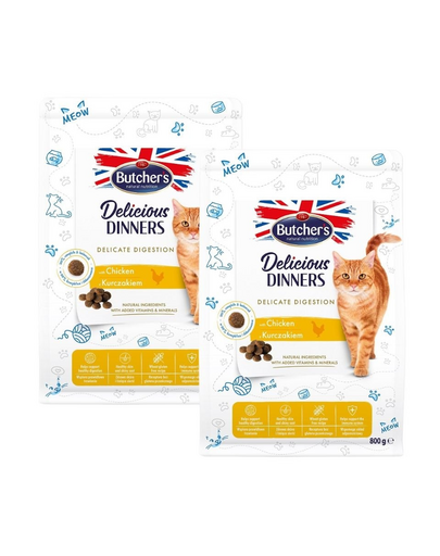 BUTCHER\'S Functional Cat Sensitive pentru pisici sensibile cu pui 2x800 g