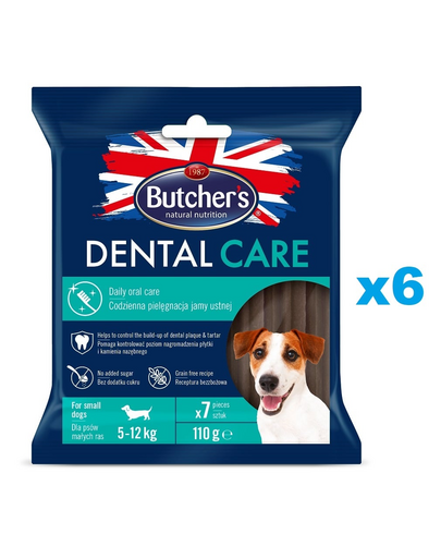 BUTCHER'S Dental Care for Small Dogs 6x110g recompense dentare pentru caini talie mica