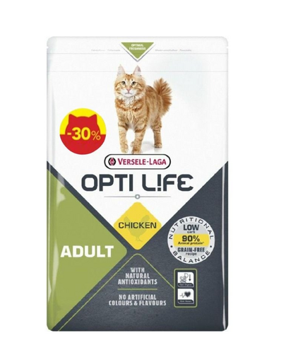 VERSELE-LAGA Opti Life Cat Adult Pui 1kg -30% Promo hrană premium pentru pisici adulte