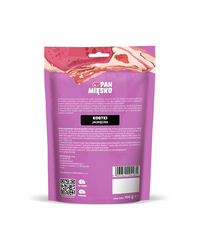 Kostki Jagnięcina przysmak dla psa 100 g