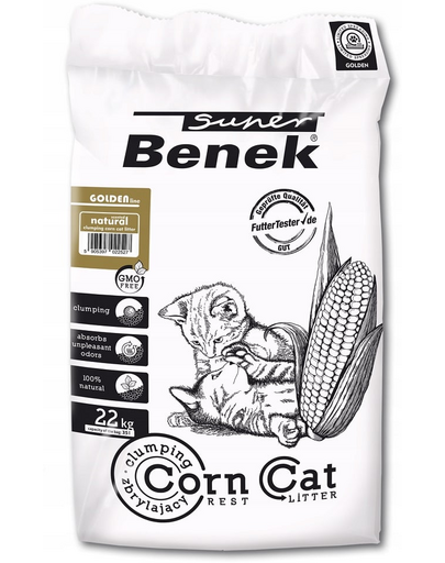 BENEK Super Corn Cat Golden porumb grit Natural 35 l