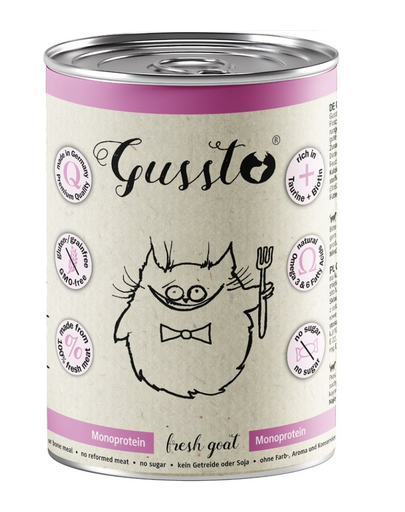 GUSSTO Cat Fresh Goat hrană monoproteică pisici 400g capră