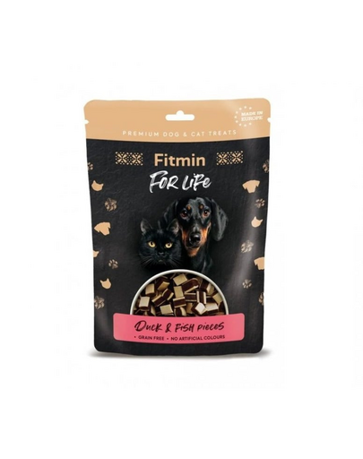 FITMIN For Life bucăți de rață și pește pentru câini și pisici 70 g
