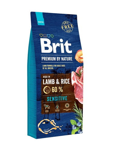 BRIT Premium by Nature Sensitive Lamb 15kg + 3kg cu miel pentru câini sensibili