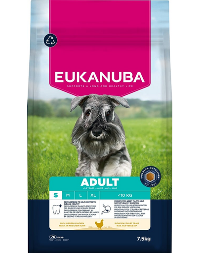 EUKANUBA Adult Small Breeds Chicken 7,5 kg hrană câini rase mici, bogată în pui proaspăt