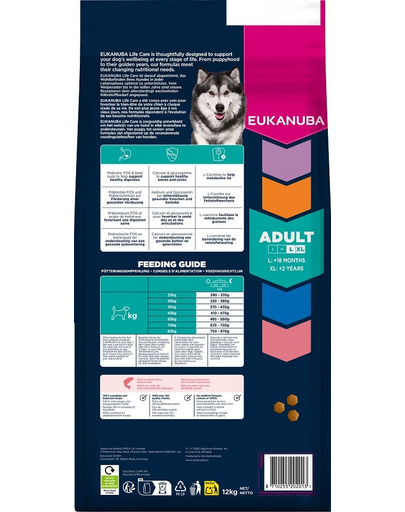 EUKANUBA Adult Large Breeds Salmon Barlej 12 kg hrană câini mari, bogată în somon și orz