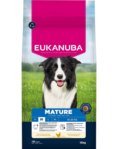 EUKANUBA Mature Medium Chicken 15 kg hrană câini maturi