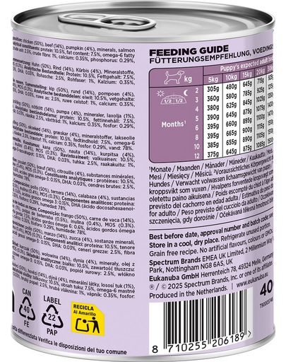 EUKANUBA Life Care Puppy Rich in Beef 400 g pate pentru căței bogat în vită și dovleac